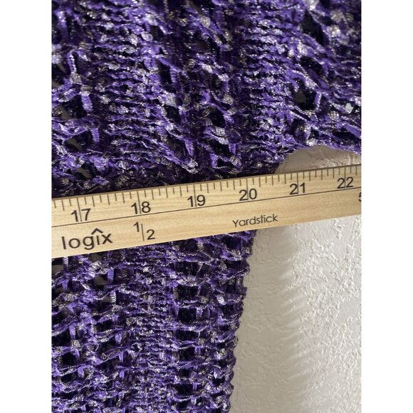 Torrid Purple Sweater Womens Plus Size Size 2 Purple Open Knit Topper - Picture 8 of 12